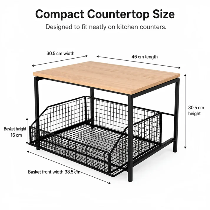 Sliding Kitchen Counter Organizer