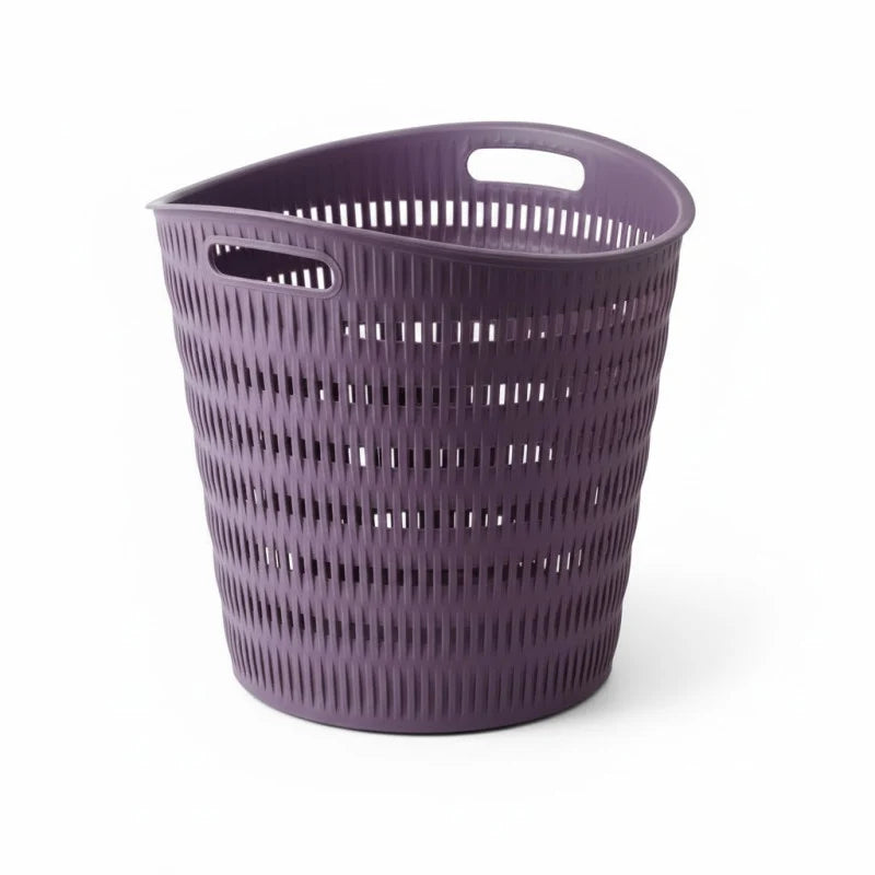 Limon Round Bamboo Laundry Basket with Handles
