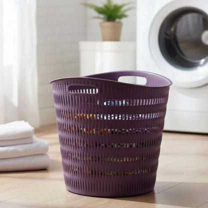 Limon Round Bamboo Laundry Basket with Handles