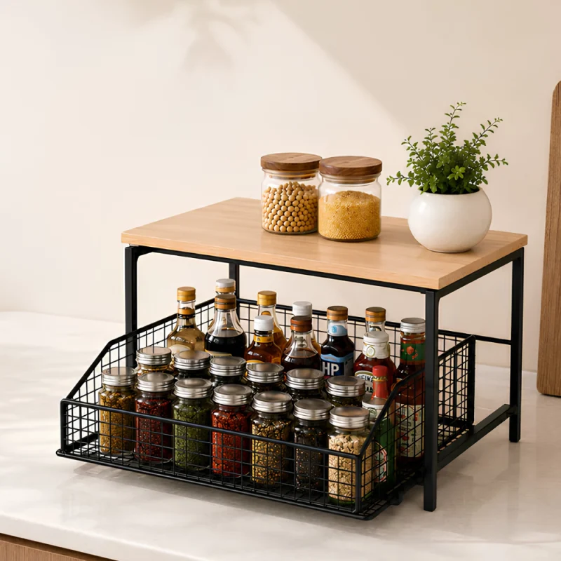 Sliding Kitchen Counter Organizer