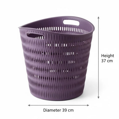 Limon Round Bamboo Laundry Basket with Handles