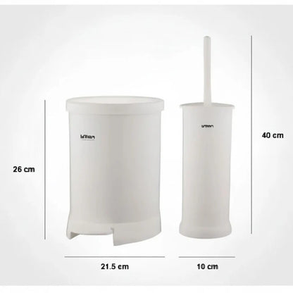 Limon 2 Piece Dustbin with Brush Set