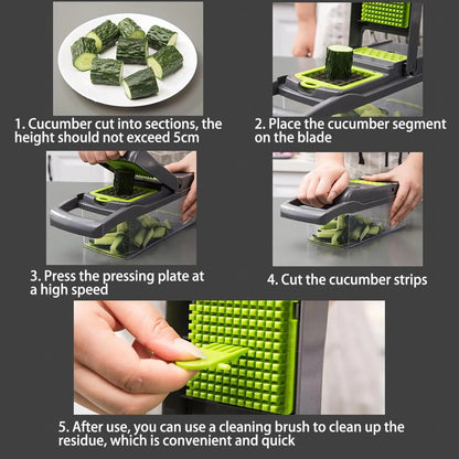16 in 1 Vegetable Cutter Chopper Slicer Multifunctional Vegetable