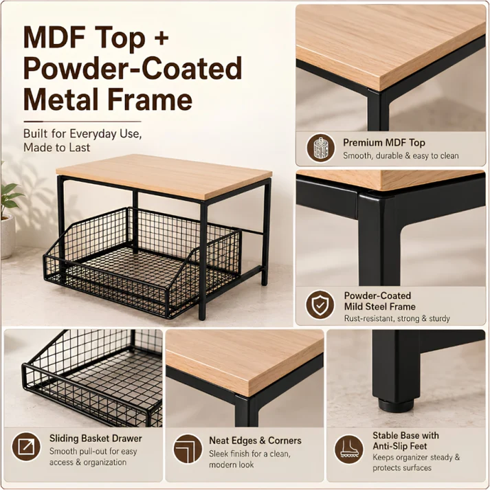 Sliding Kitchen Counter Organizer