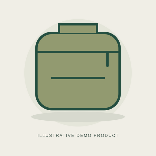 Illustrative demo concept: Compact Travel Organiser. Not actual supplier inventory.