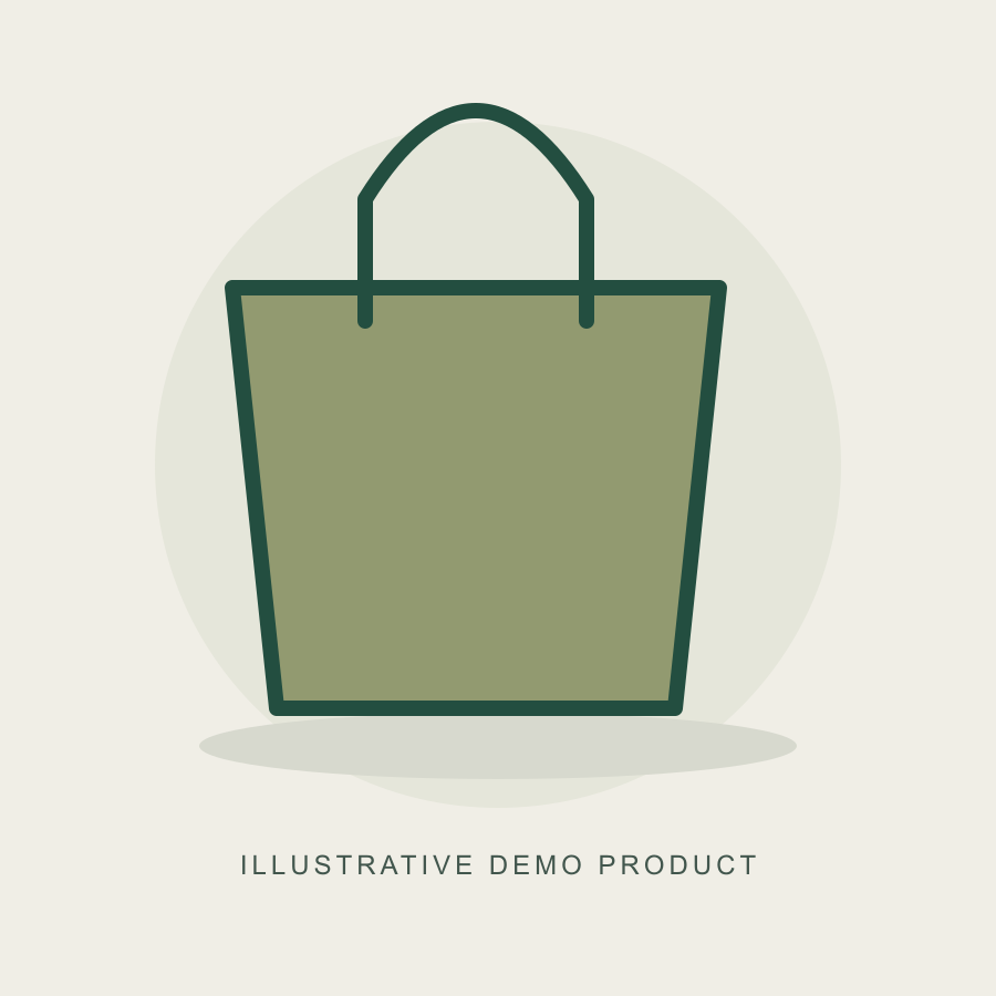 Illustrative demo concept: Everyday Canvas Tote. Not actual supplier inventory.