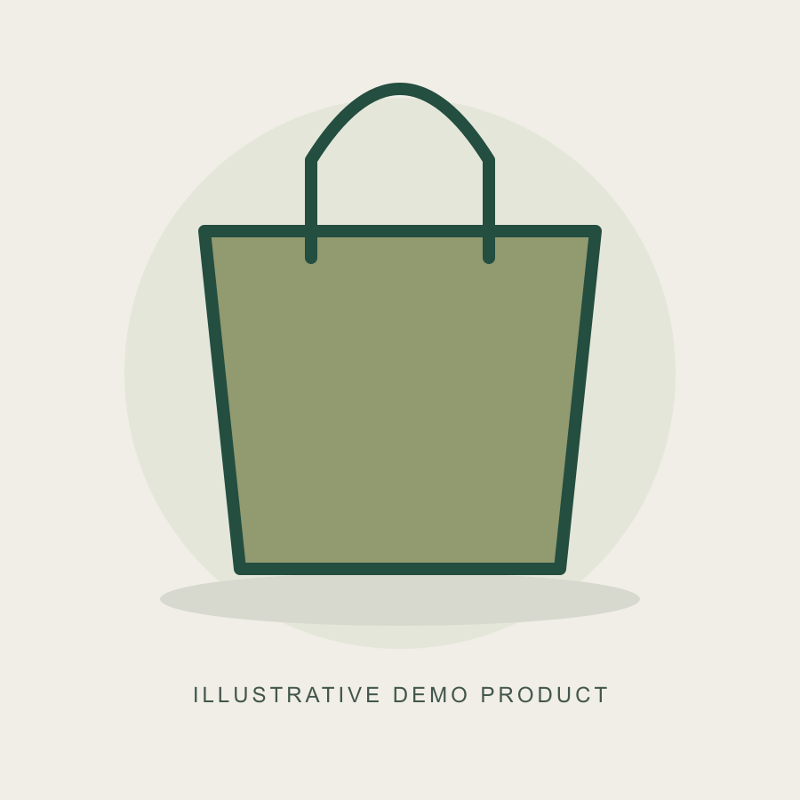 Illustrative demo concept: Everyday Canvas Tote. Not actual supplier inventory.