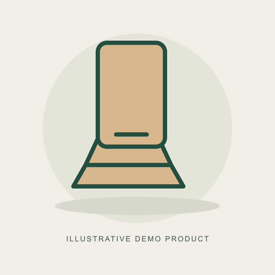 Illustrative demo concept: Foldable Desktop Phone Stand. Not actual supplier inventory.