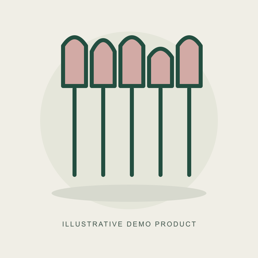 Illustrative demo concept: Makeup Brush Set. Not actual supplier inventory.