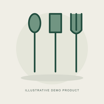 Illustrative demo concept: silicone kitchen utensil set. Not an actual supplier product.