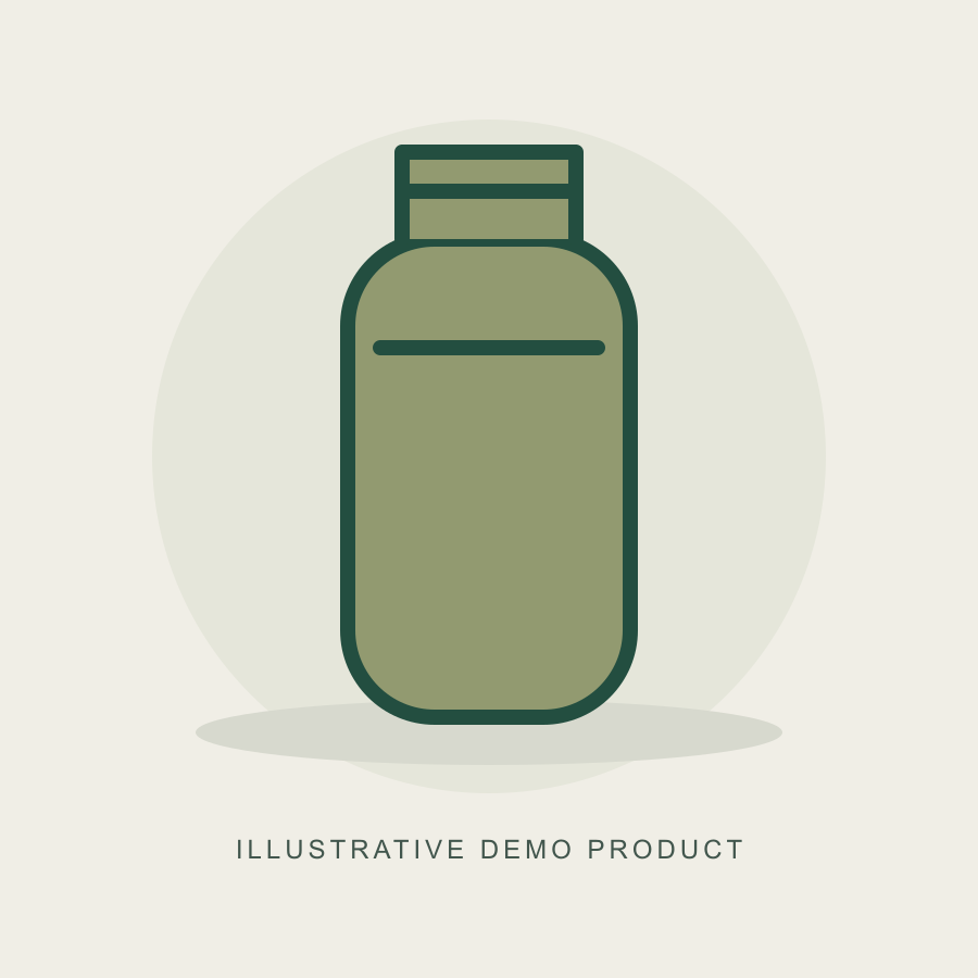Illustrative demo concept: Stainless Steel Water Bottle. Not actual supplier inventory.