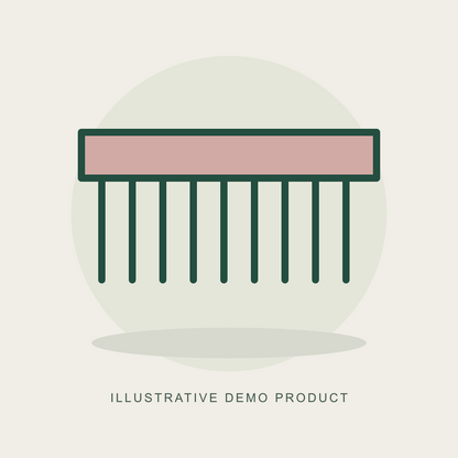 Illustrative demo concept: Wide-Tooth Hair Comb. Not actual supplier inventory.